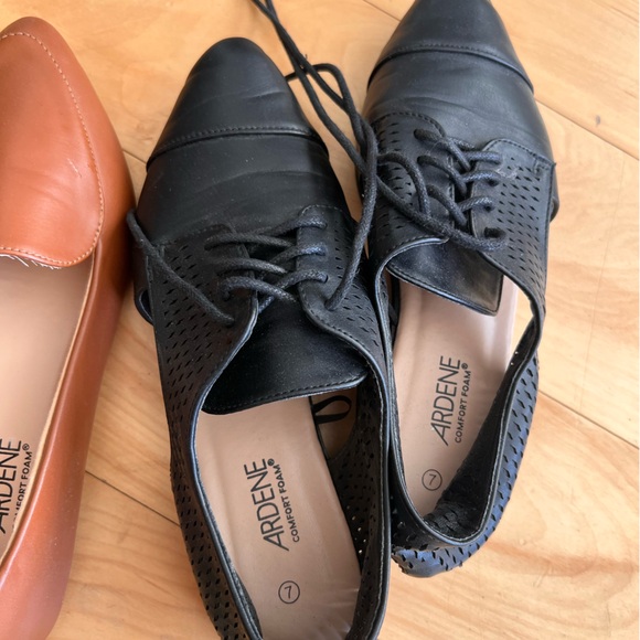 Ardene Black and Brown Oxford Flats - Picture 2 of 4
